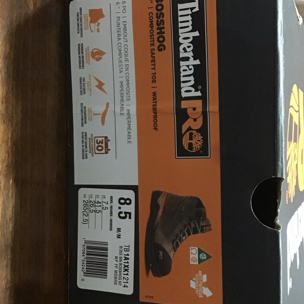 Timberland PRO Men's Waterproof Composite Toe Boots - Black and Orange